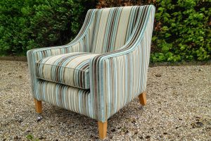 Bespoke Striped Armchair