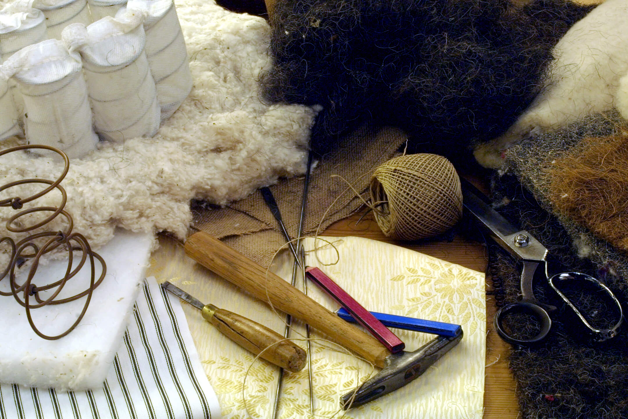 Upholstery materials and tools