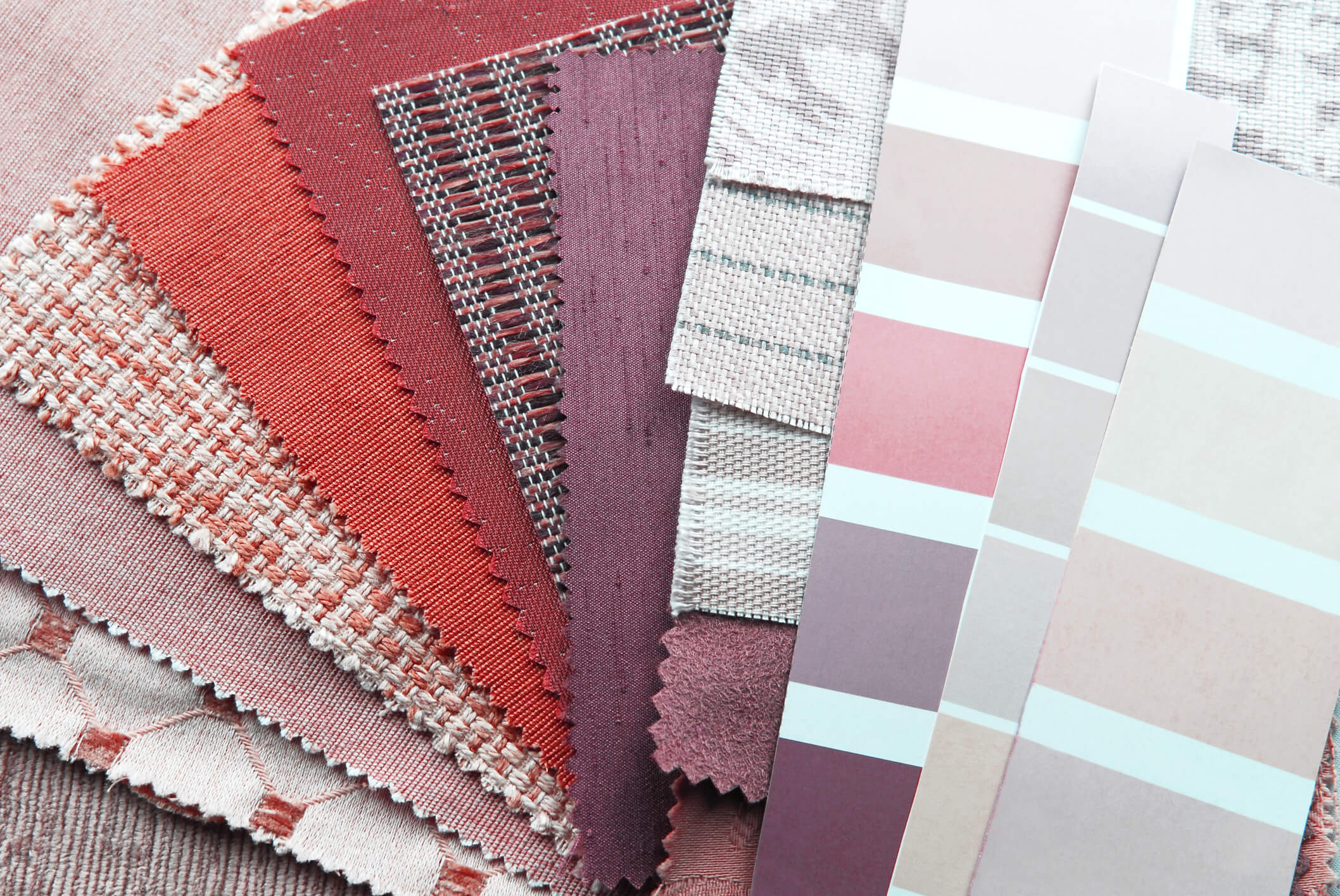 Upholstery and colour samples.